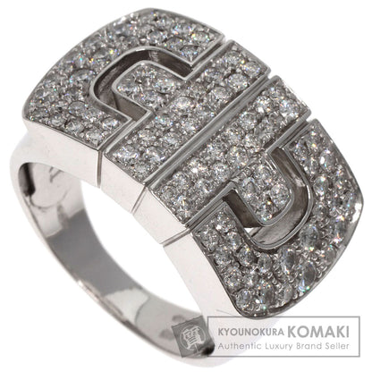 BVLGARI Parentesi Pavé Diamond Ring K18 White Gold Ladies [Used]