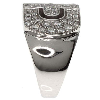 BVLGARI Parentesi Pavé Diamond Ring K18 White Gold Ladies [Used]