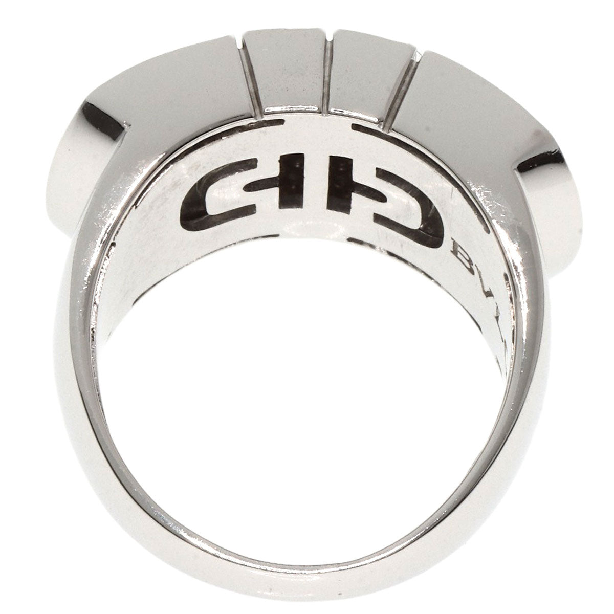 BVLGARI Parentesi Pavé Diamond Ring K18 White Gold Ladies [Used]