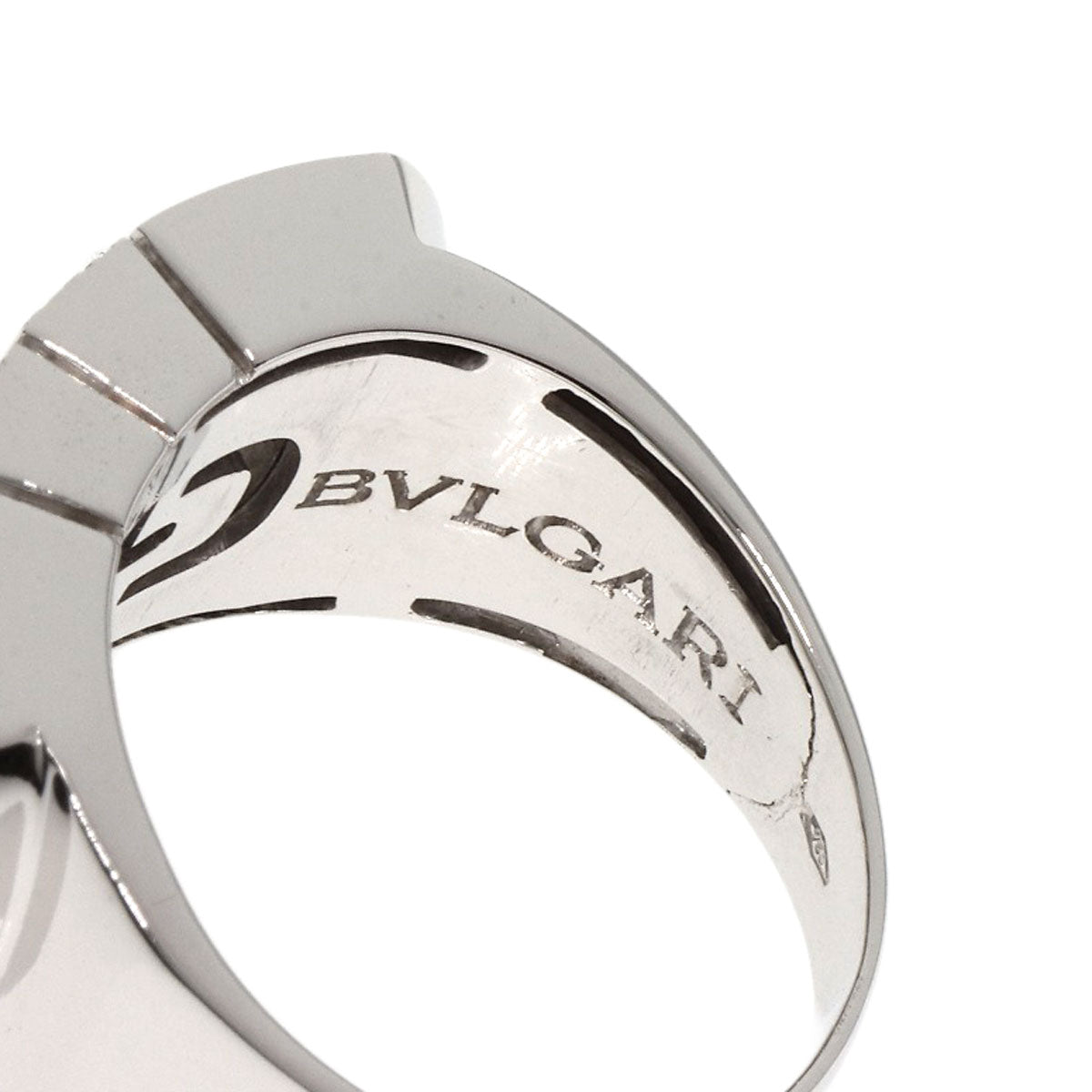 BVLGARI Parentesi Pavé Diamond Ring K18 White Gold Ladies [Used]