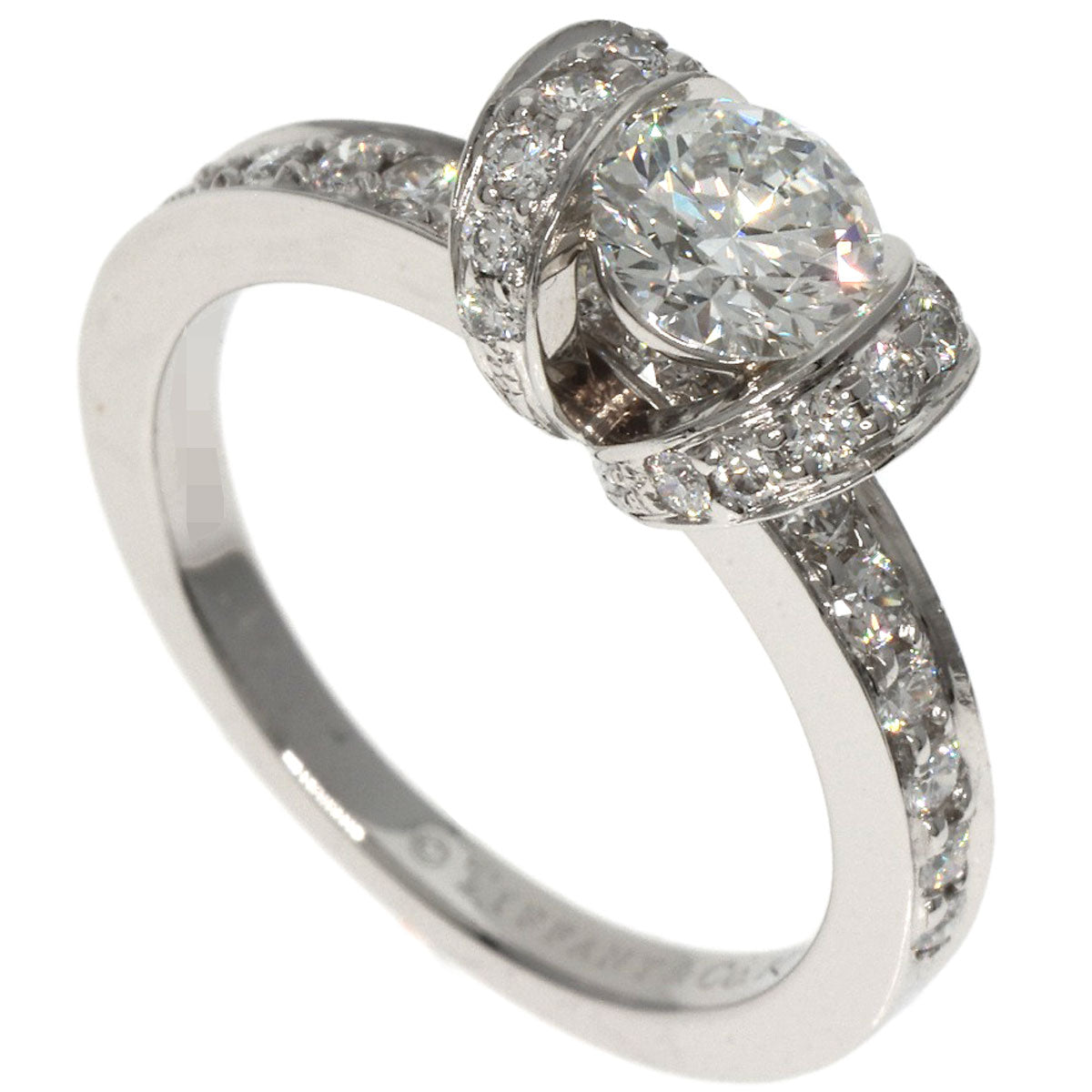 TIFFANY&Co. Ribbon Diamond Ring Platinum PT950 Ladies [Used]