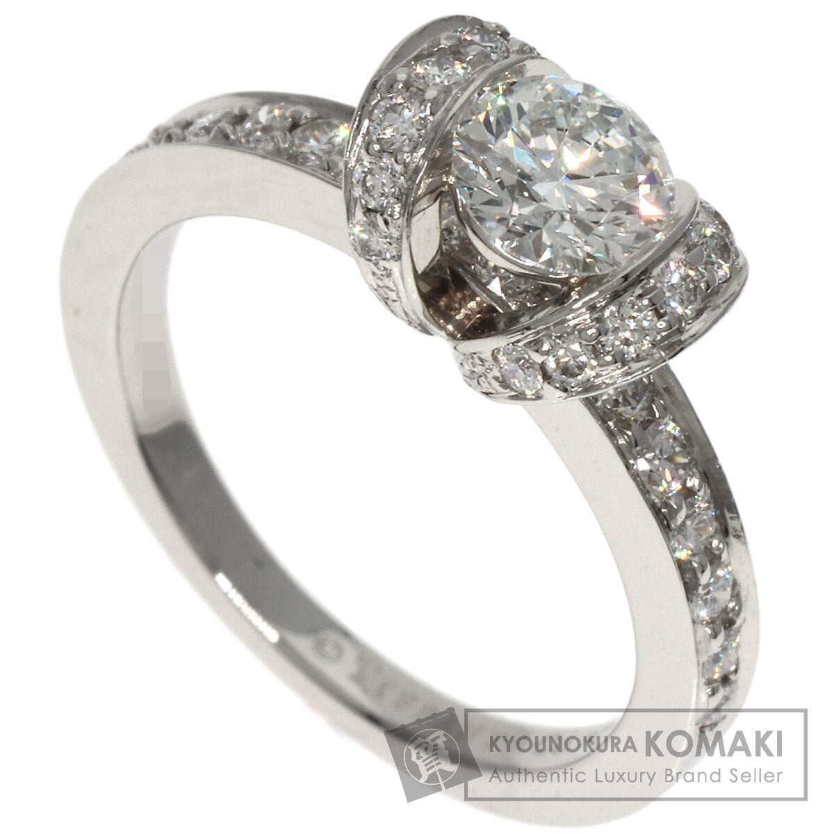 TIFFANY&Co. Ribbon Diamond Ring Platinum PT950 Ladies [Used]