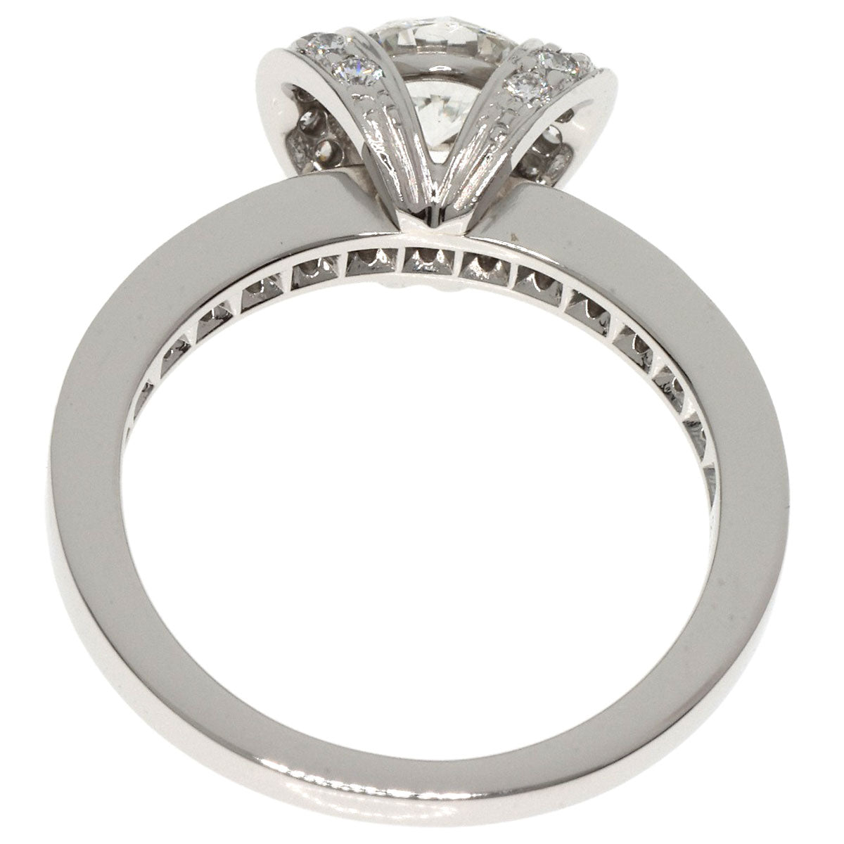 TIFFANY&Co. Ribbon Diamond Ring Platinum PT950 Ladies [Used]