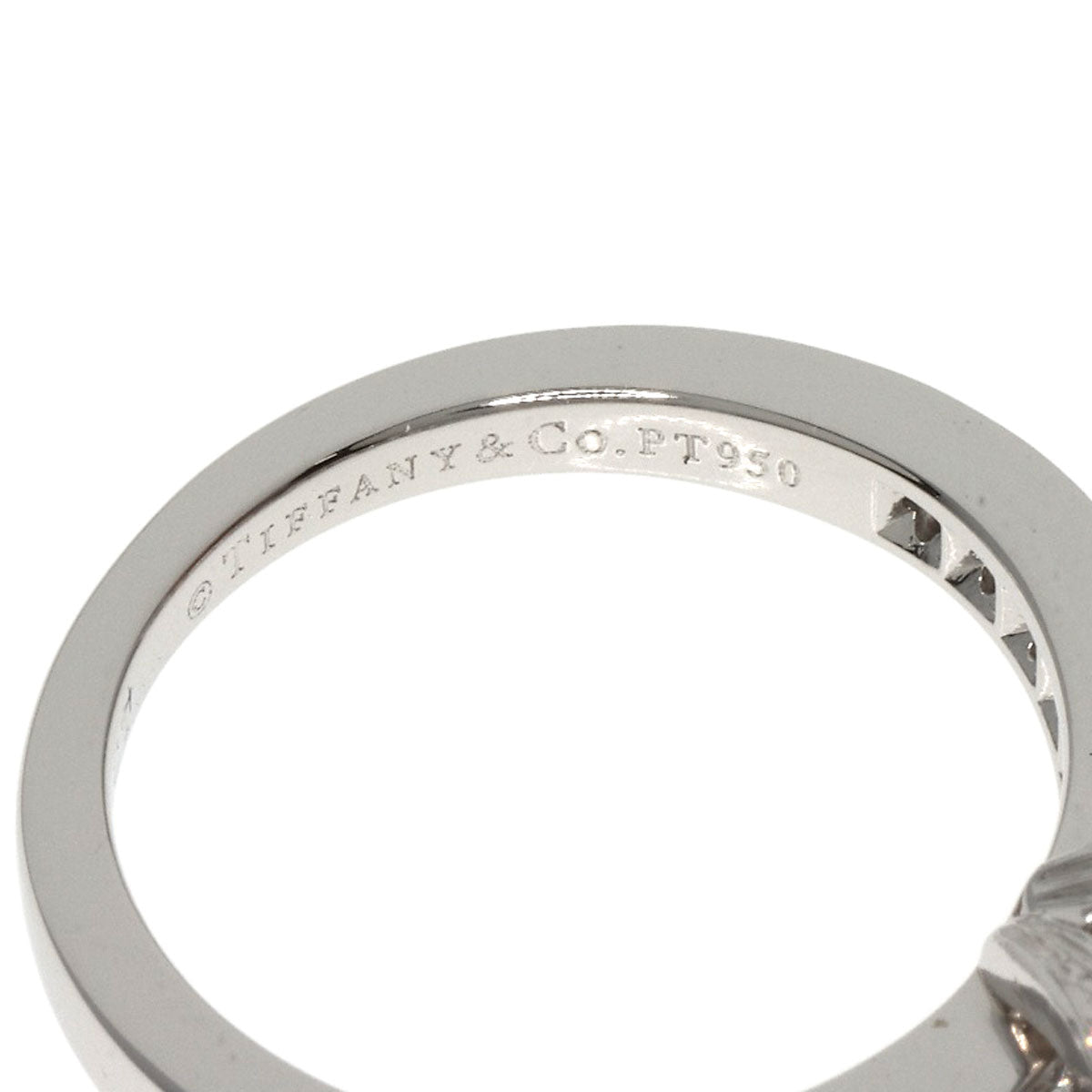 TIFFANY&Co. Ribbon Diamond Ring Platinum PT950 Ladies [Used]
