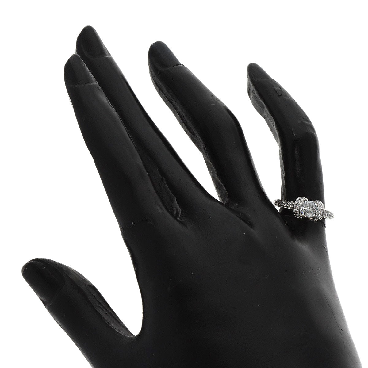 TIFFANY&Co. Ribbon Diamond Ring Platinum PT950 Ladies [Used]