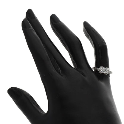 TIFFANY&Co. Ribbon Diamond Ring Platinum PT950 Ladies [Used]