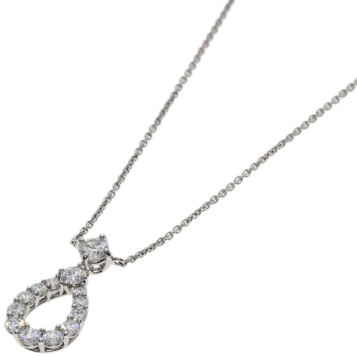 HARRY WINSTON Loop Medium Diamond Necklace Platinum PT950 Ladies [Used]