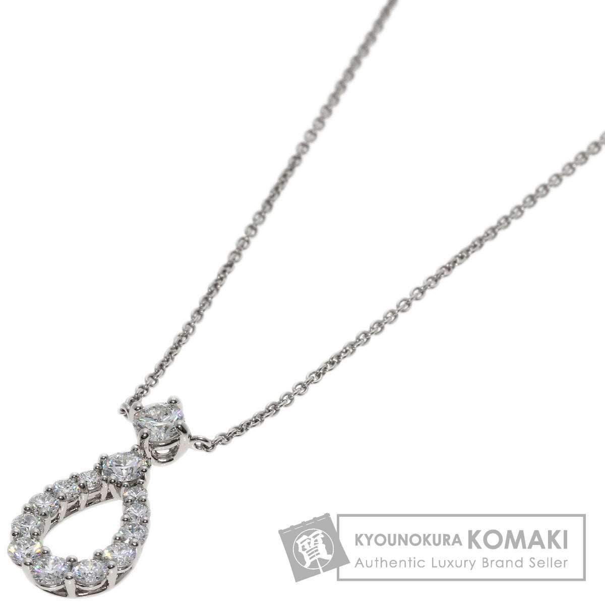 HARRY WINSTON Loop Medium Diamond Necklace Platinum PT950 Ladies [Used]