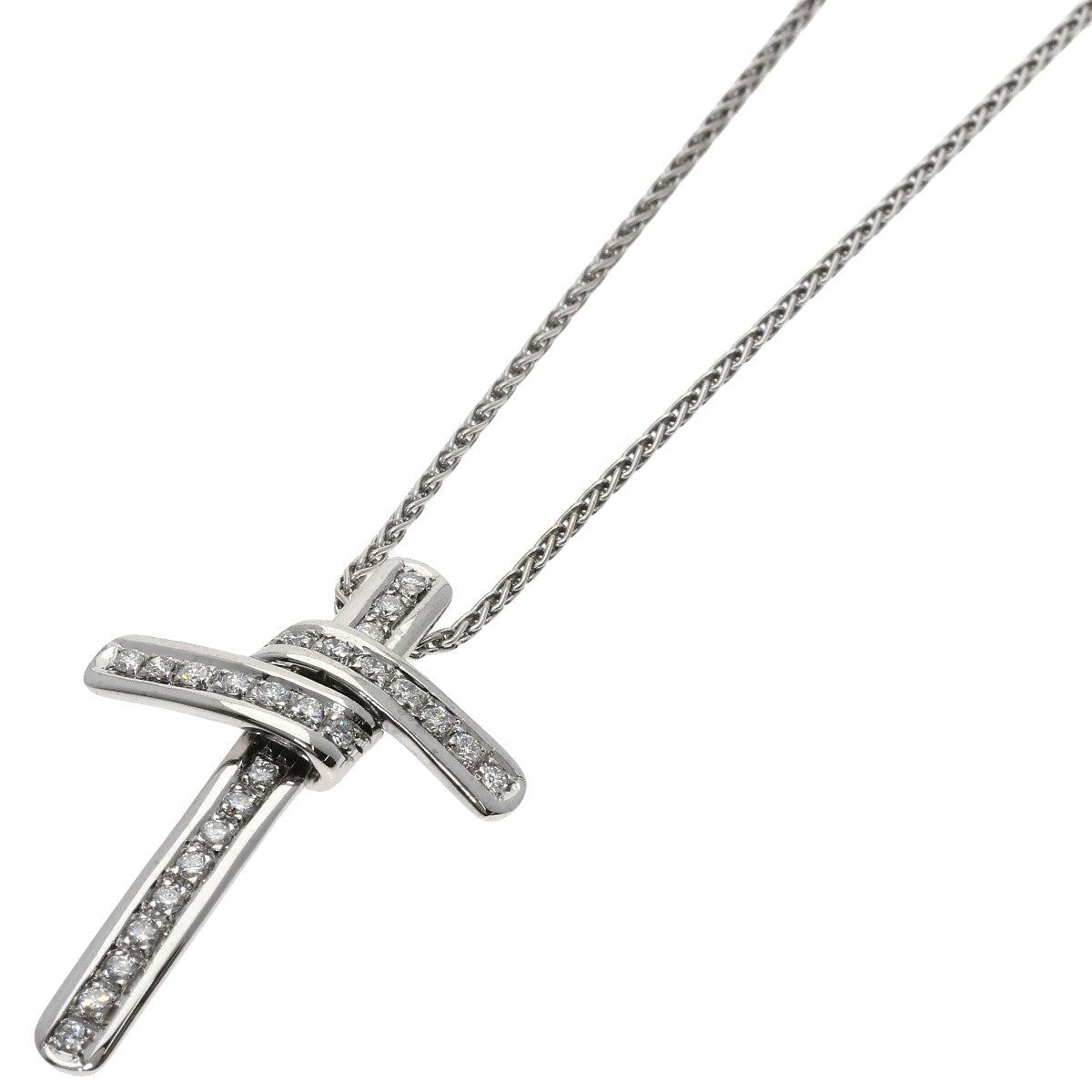 Damiani   Necklace Cross diamond K18 White Gold Ladies
