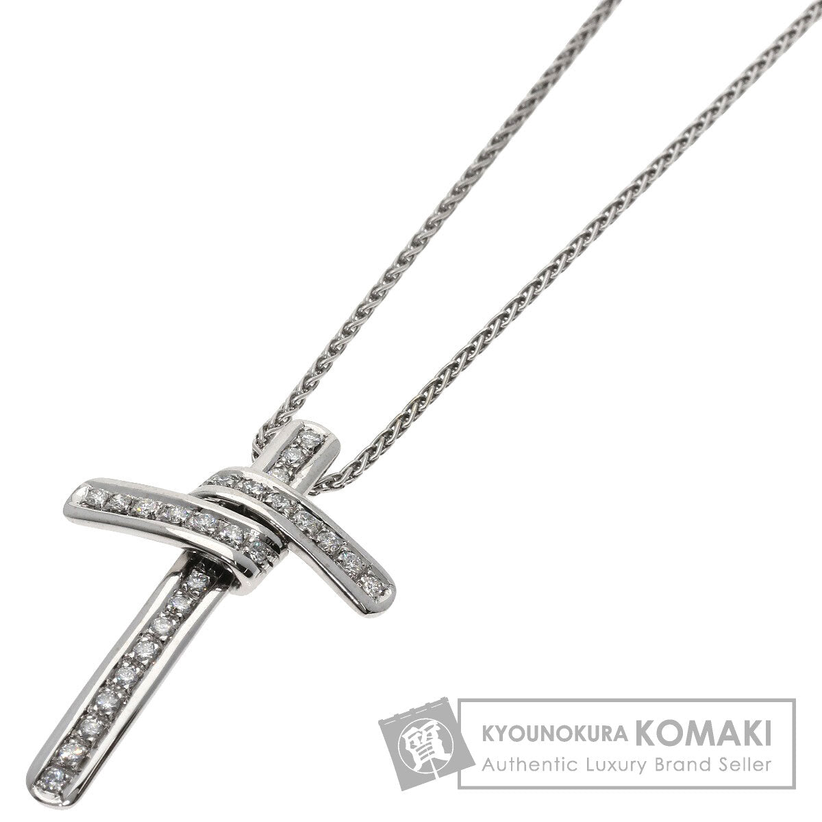 Damiani   Necklace Cross diamond K18 White Gold Ladies