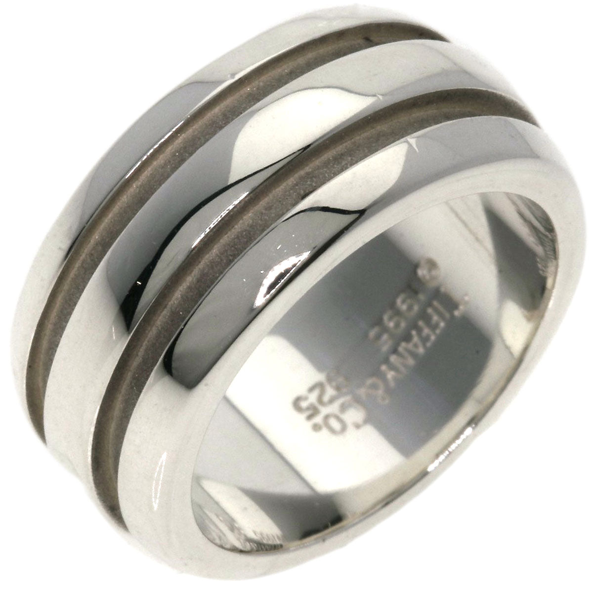 TIFFANY&Co. Grooved Ring Silver Ladies [Used]