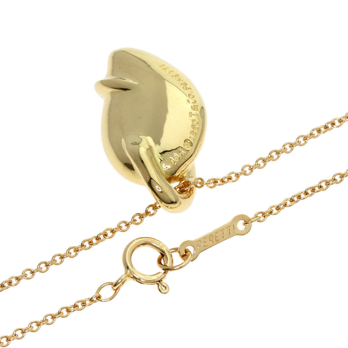 TIFFANY&Co. Reef Elsa Peretti Necklace K18 Yellow Gold Ladies [Used]