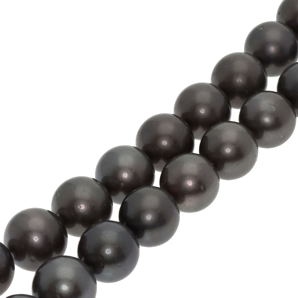 Black pearl pearl Necklace Silver 94.3g　Ladies