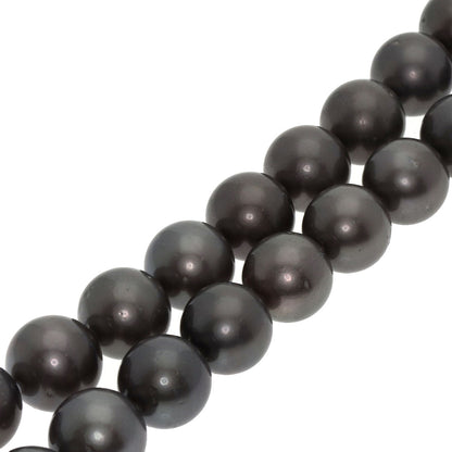 Black pearl pearl Necklace Silver 94.3g　Ladies
