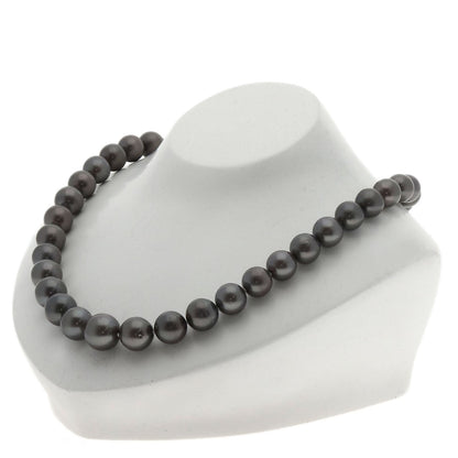 Black pearl pearl Necklace Silver 94.3g　Ladies