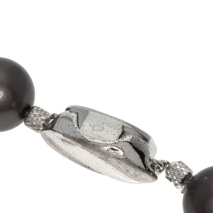 Black pearl pearl Necklace Silver 94.3g　Ladies