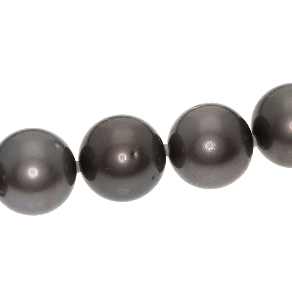 Black pearl pearl Necklace Silver 94.3g　Ladies