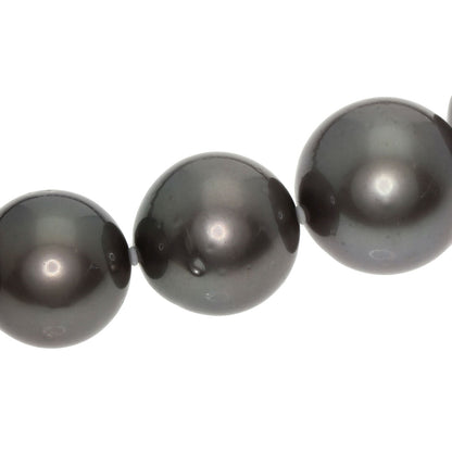 Black pearl pearl Necklace Silver 94.3g　Ladies