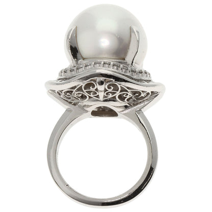 0.98ct Pearl Pearl Diamond Ring Platinum PT900 21.2g　Ladies