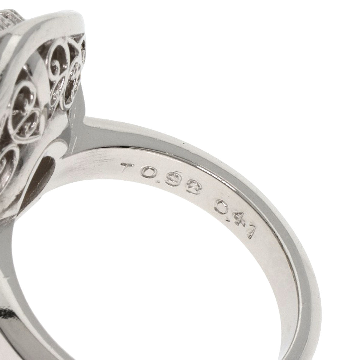 0.98ct Pearl Pearl Diamond Ring Platinum PT900 21.2g　Ladies