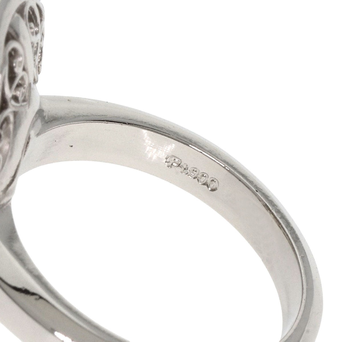 0.98ct Pearl Pearl Diamond Ring Platinum PT900 21.2g　Ladies