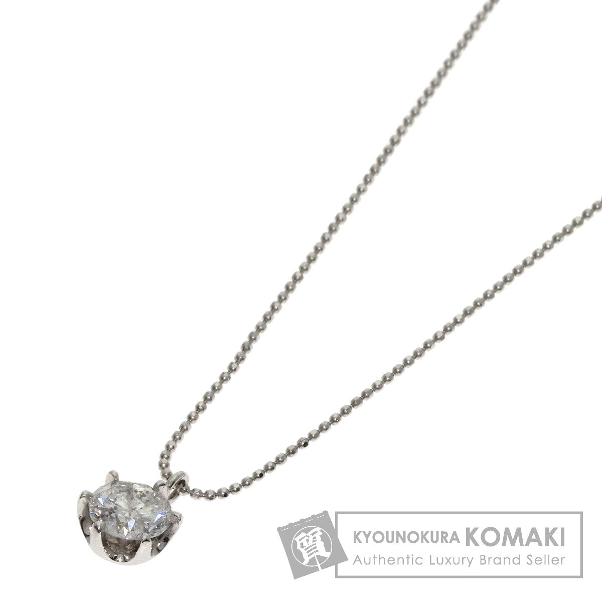 0.6ct Diamond Necklace Platinum PT850 PT900 2.4g　Ladies