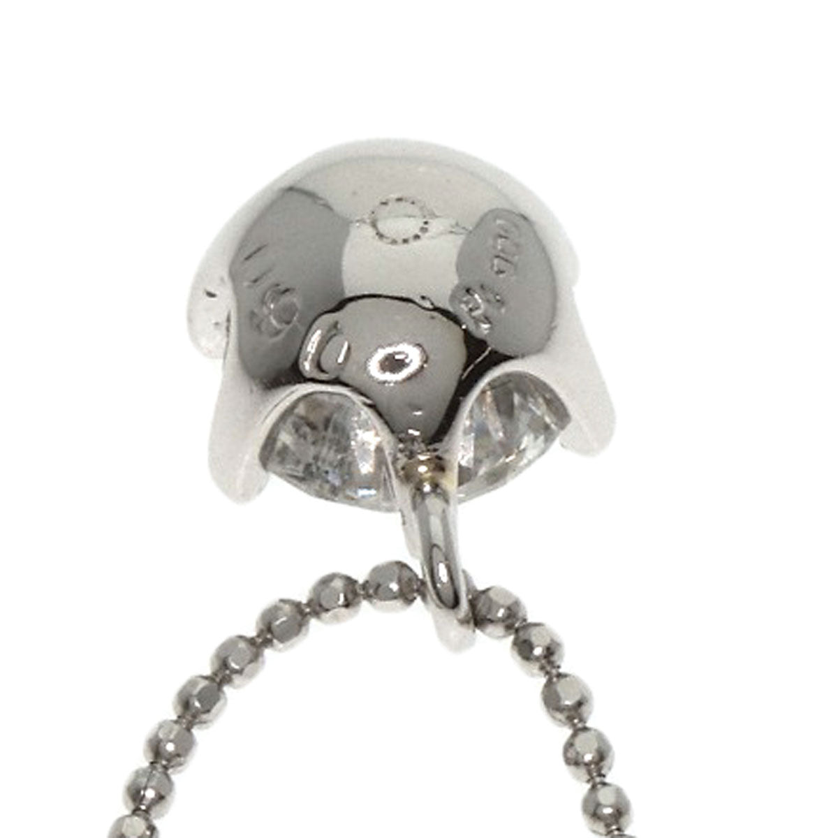 0.6ct Diamond Necklace Platinum PT850 PT900 2.4g　Ladies