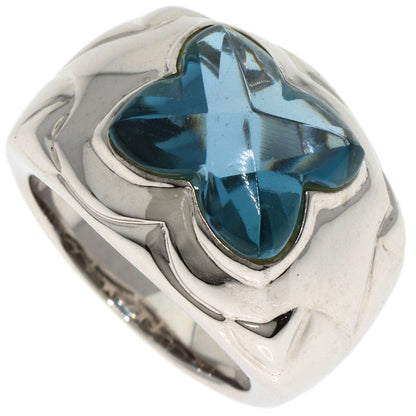 Blue Topaz Diamond Ring K18 White Gold 11.6g　Ladies