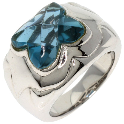 Blue Topaz Diamond Ring K18 White Gold 11.6g　Ladies