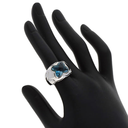 Blue Topaz Diamond Ring K18 White Gold 11.6g　Ladies