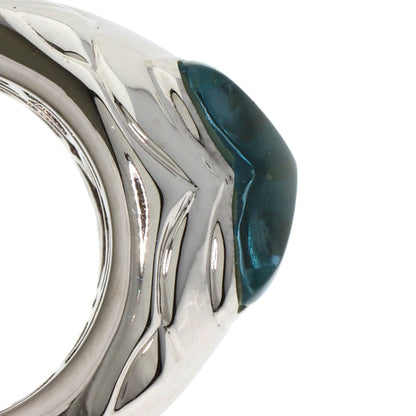 Blue Topaz Diamond Ring K18 White Gold 11.6g　Ladies