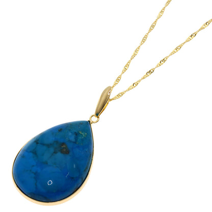 turquoise Necklace K18 Yellow Gold  5.5g�@Ladies