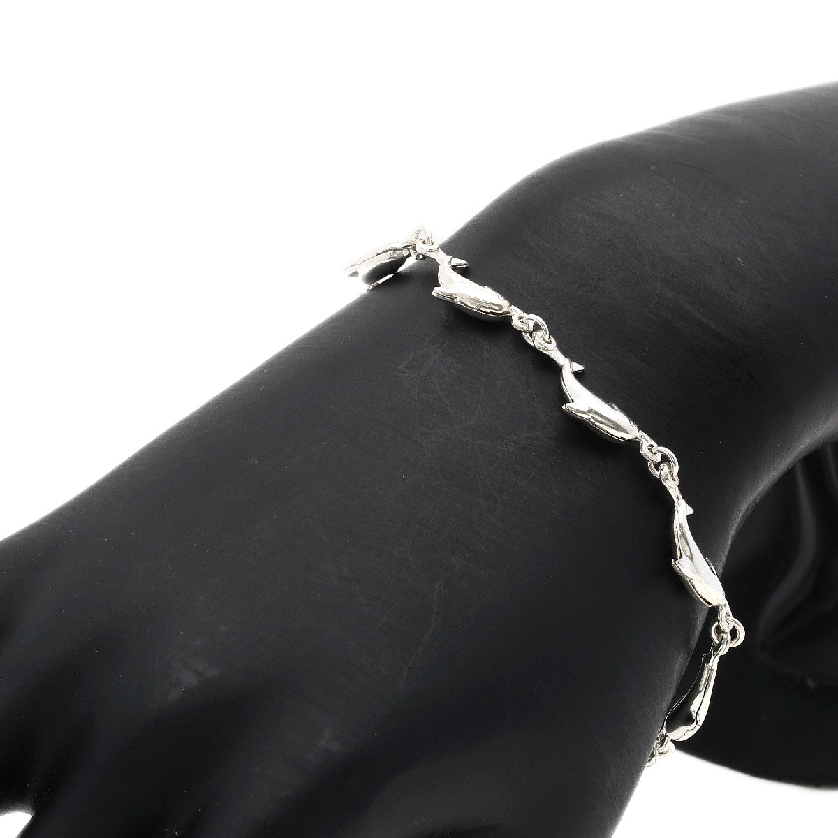 Dolphin motif necklace and bracelet set Necklace Silver g　Ladies