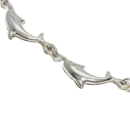 Dolphin motif necklace and bracelet set Necklace Silver g　Ladies