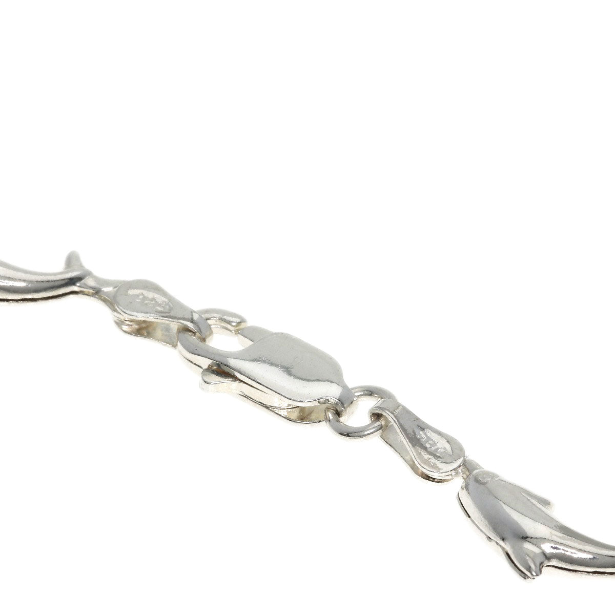 Dolphin motif necklace and bracelet set Necklace Silver g　Ladies