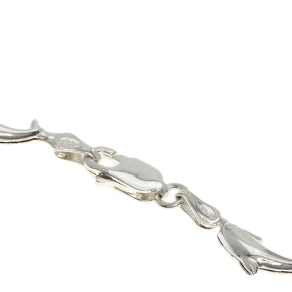 Dolphin motif necklace and bracelet set Necklace Silver g　Ladies