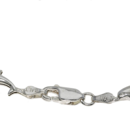 Dolphin motif necklace and bracelet set Necklace Silver g　Ladies
