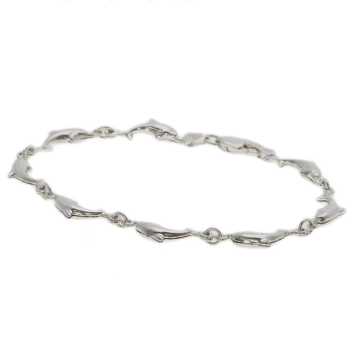 Dolphin motif necklace and bracelet set Necklace Silver g　Ladies