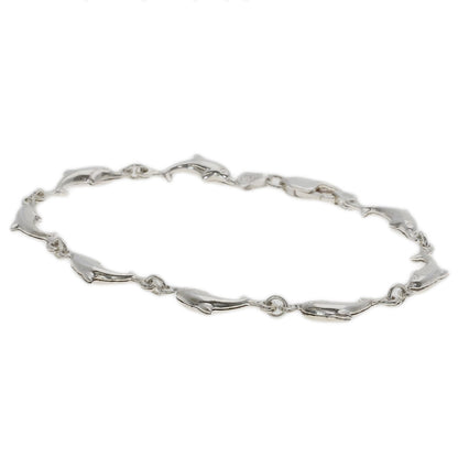 Dolphin motif necklace and bracelet set Necklace Silver g　Ladies