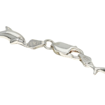 Dolphin motif necklace and bracelet set Necklace Silver g　Ladies