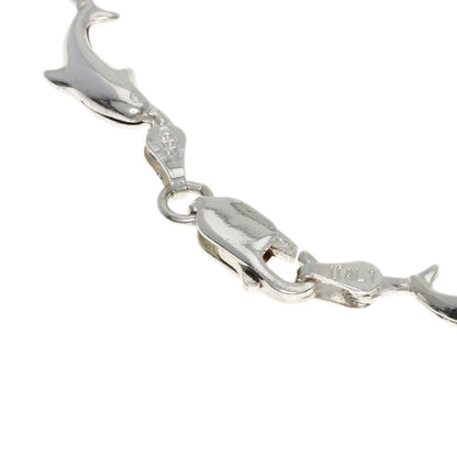 Dolphin motif necklace and bracelet set Necklace Silver g　Ladies