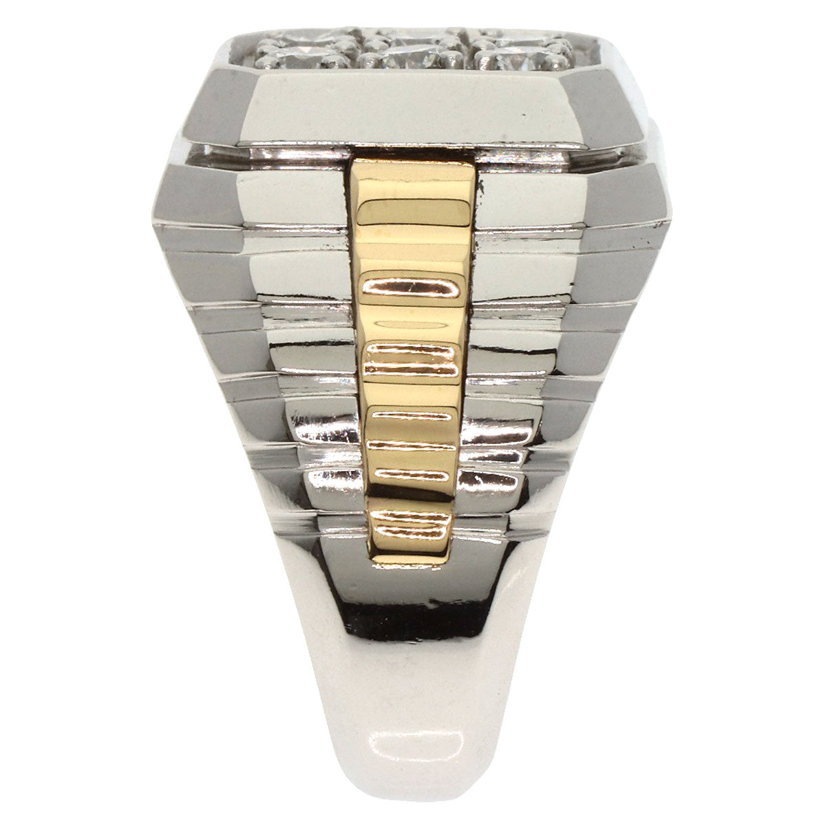 1.13ct Diamond Ring Platinum PT900 18K Yellow Gold 30.2g�@Ladies