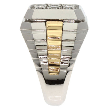 1.13ct Diamond Ring Platinum PT900 18K Yellow Gold 30.2g�@Ladies