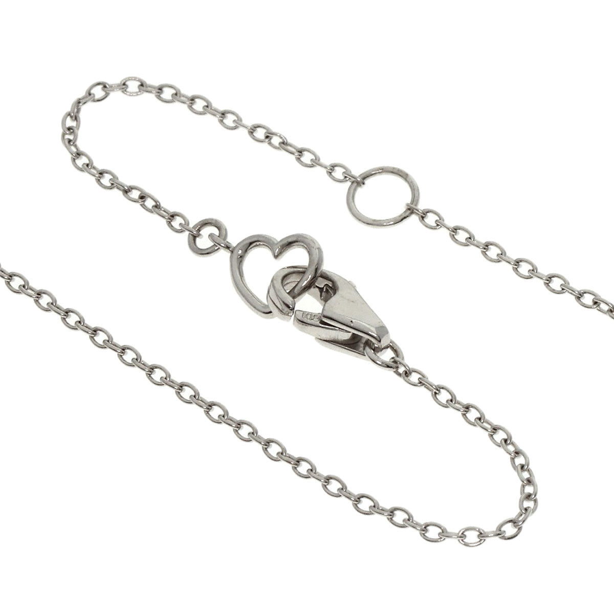 0.5ct Diamond Necklace K18 White Gold 2.8g　Ladies