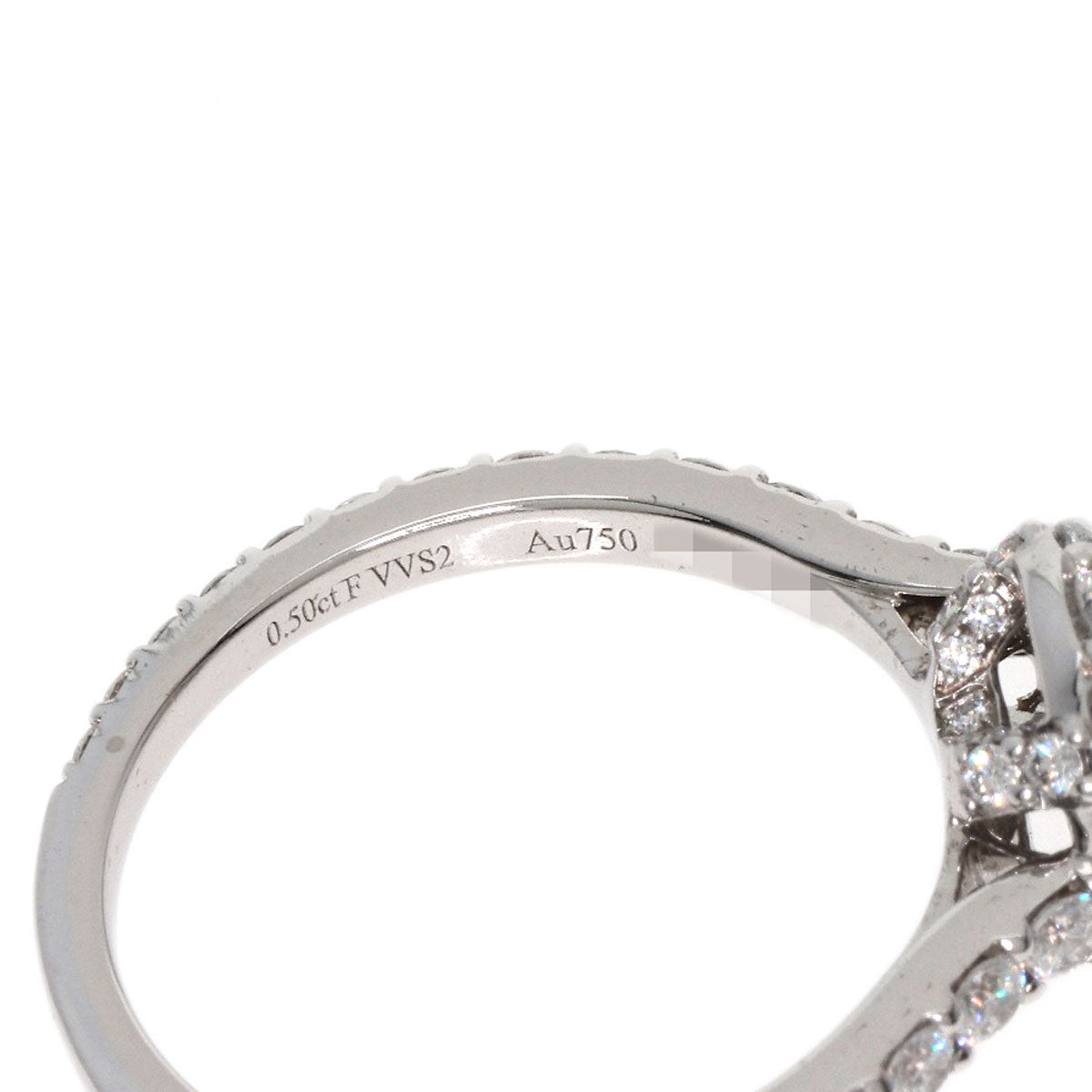 GRAFF Icon Round Diamond Engagement Ring VVS2 Ring K18 White Gold Ladies [Used]