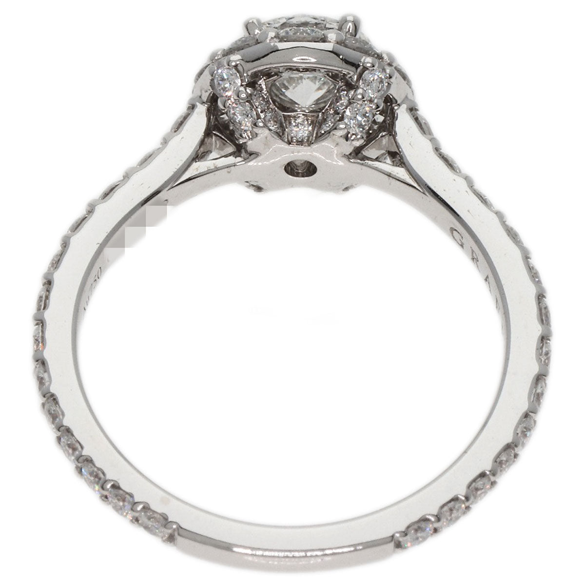 GRAFF Icon Round Diamond Engagement Ring VVS2 Ring K18 White Gold Ladies [Used]