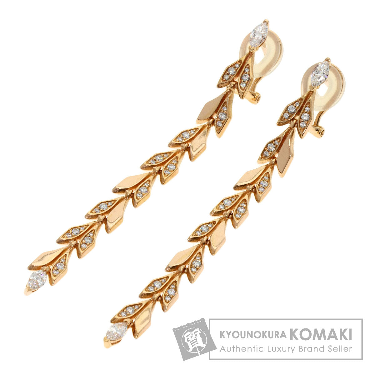 TIFFANY&Co. Victoria Vine Drop Diamond earring K18 Pink Gold Ladies [Used]