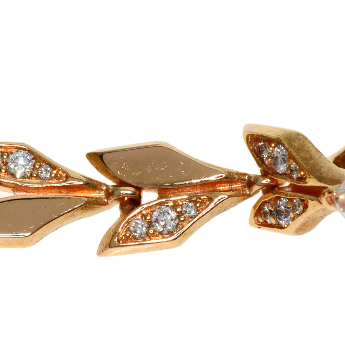 TIFFANY&Co. Victoria Vine Drop Diamond earring K18 Pink Gold Ladies [Used]
