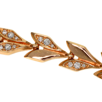 TIFFANY&Co. Victoria Vine Drop Diamond earring K18 Pink Gold Ladies [Used]