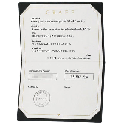 GRAFF Laurence Graff Signature Band Diamond Ring K18 White Gold Ladies [Used]